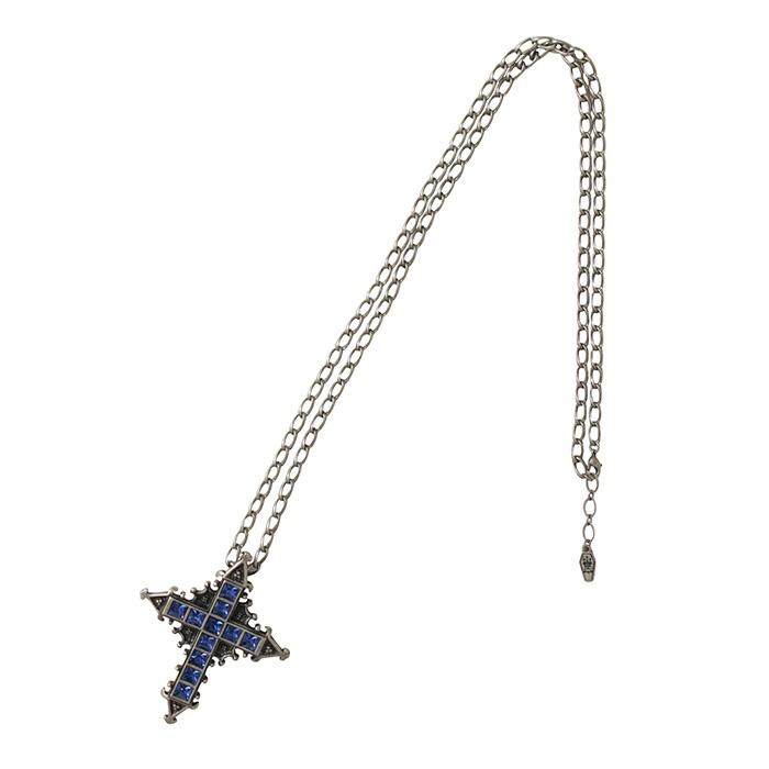 Blue Jewel Cross Pendant (2018) by Moi-même-Moitié