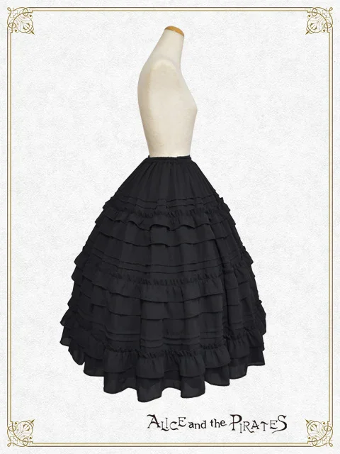 アリパイ Historiaロングティアードスカート 黒 試着のみ Historia Long Tiered Skirt by Alice and the Pirates