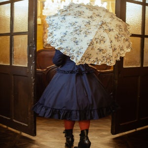 ヴィクトリアンメイデン　日傘　ロココ Rococo Bouquet Frill Parosol by Victorian Maiden