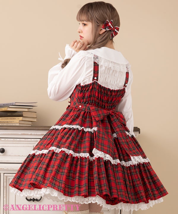 Tartan Check Shoulder Ribbon JSK (2022) by Angelic Pretty