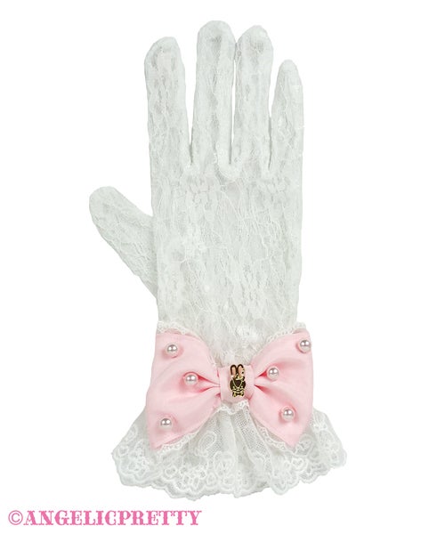 Lyrical Bunny Lace Gloves by Angelic Pretty