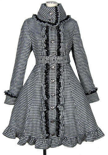 Frill Stand Collar Coat by Putumayo