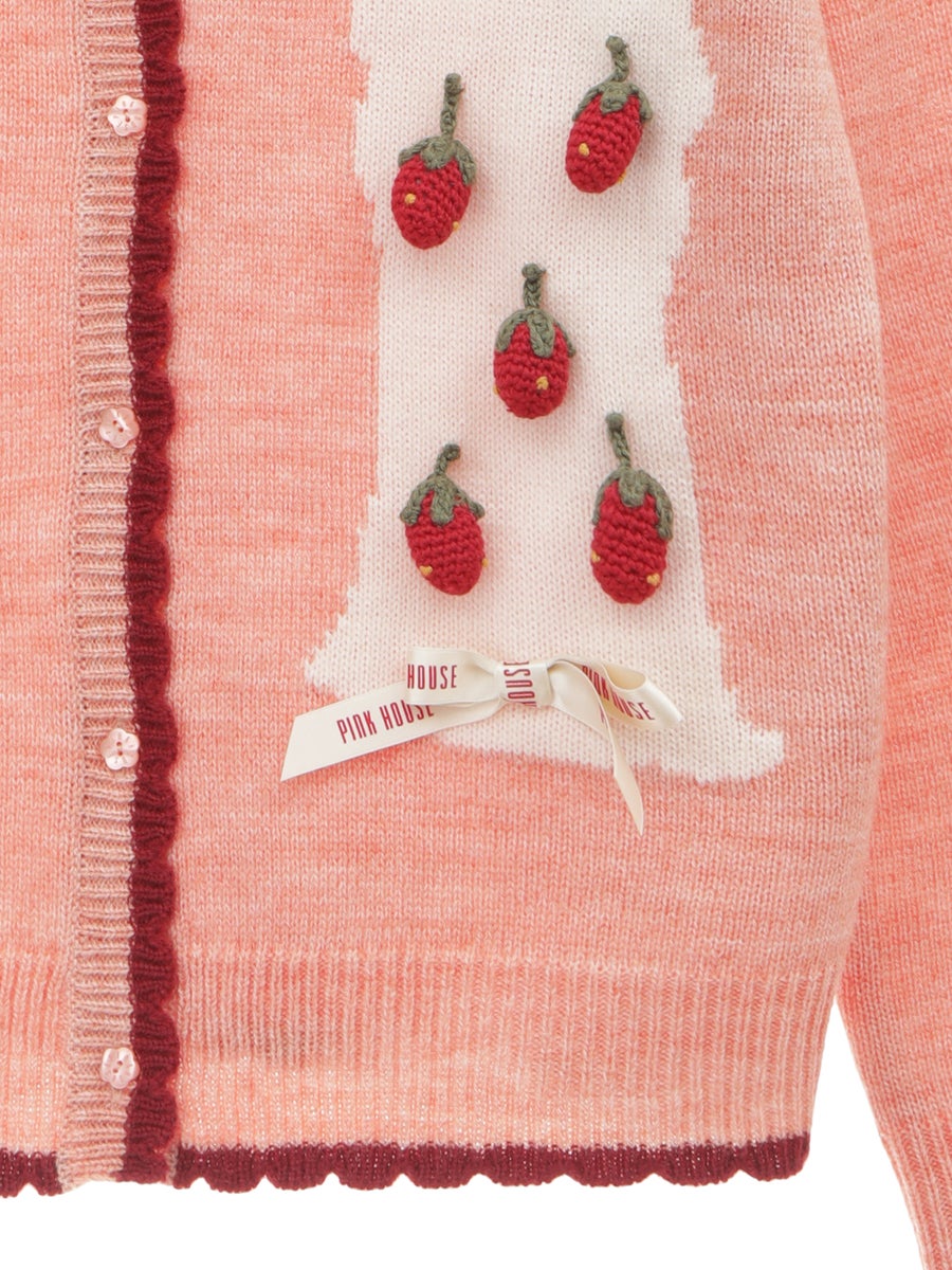 Scarlet Candle Motif Cardigan by Pink House