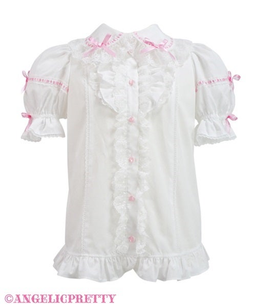 Lyrical Bunny Lace Ladder Ribbon Sleeve Blouse by Angelic Pretty