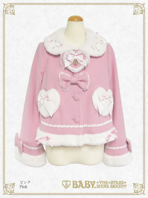 BABY,THE STARS SHINE BRIGHT ショートコート Heart Ribbon Short Coat [build to order] by Baby, the Stars Shine