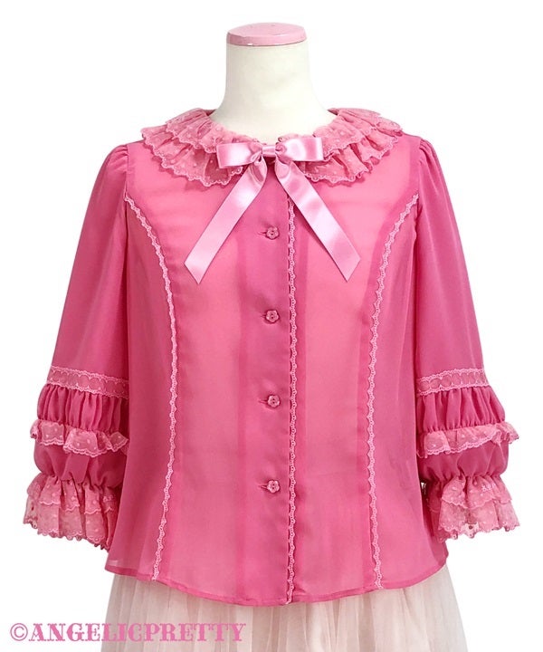 Angelic Pretty ホイップDollブラウス 濃ピンク Whip Doll Blouse (2024) by Angelic Pretty