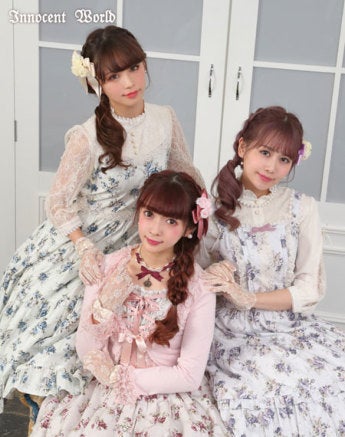 Maiden's Rose Garden Cross Ribbon JSK by Innocent World