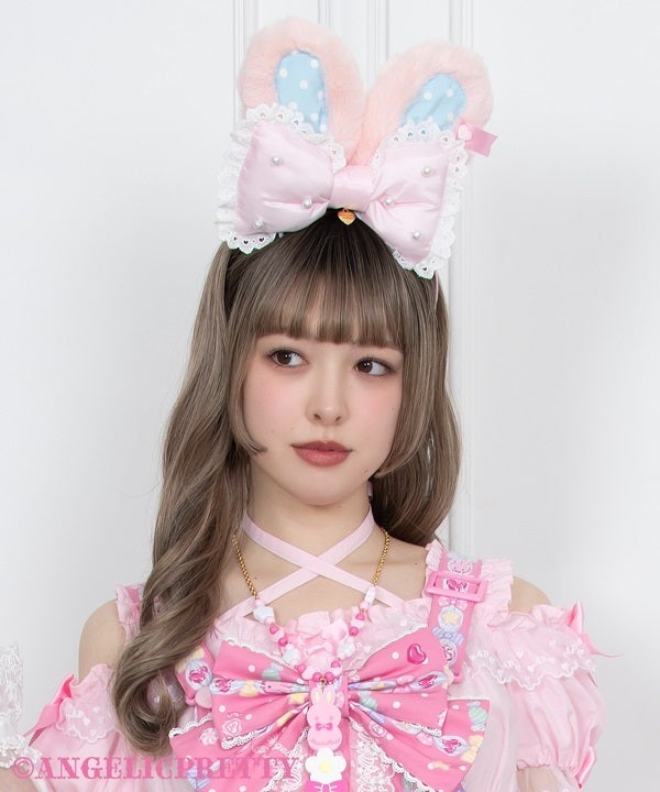 ぷくぷくリボンリリカルバニーカチューシャ Pukupuku Ribbon Lyrical Bunny Headband by Angelic Pretty