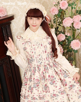 Rose and Strawberry Cross Ribbon JSK by Innocent World