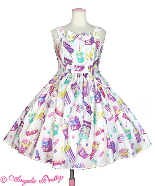 Angelic Pretty♡Fancy Candy JSK +バレッタ シロ Fancy Candy JSK by Angelic Pretty