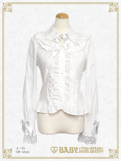 公*o様 BABY オフ白　Love and Cherish you付け衿ブラウ Love and Cherish You Detachable Collar Blouse by Baby, the Stars