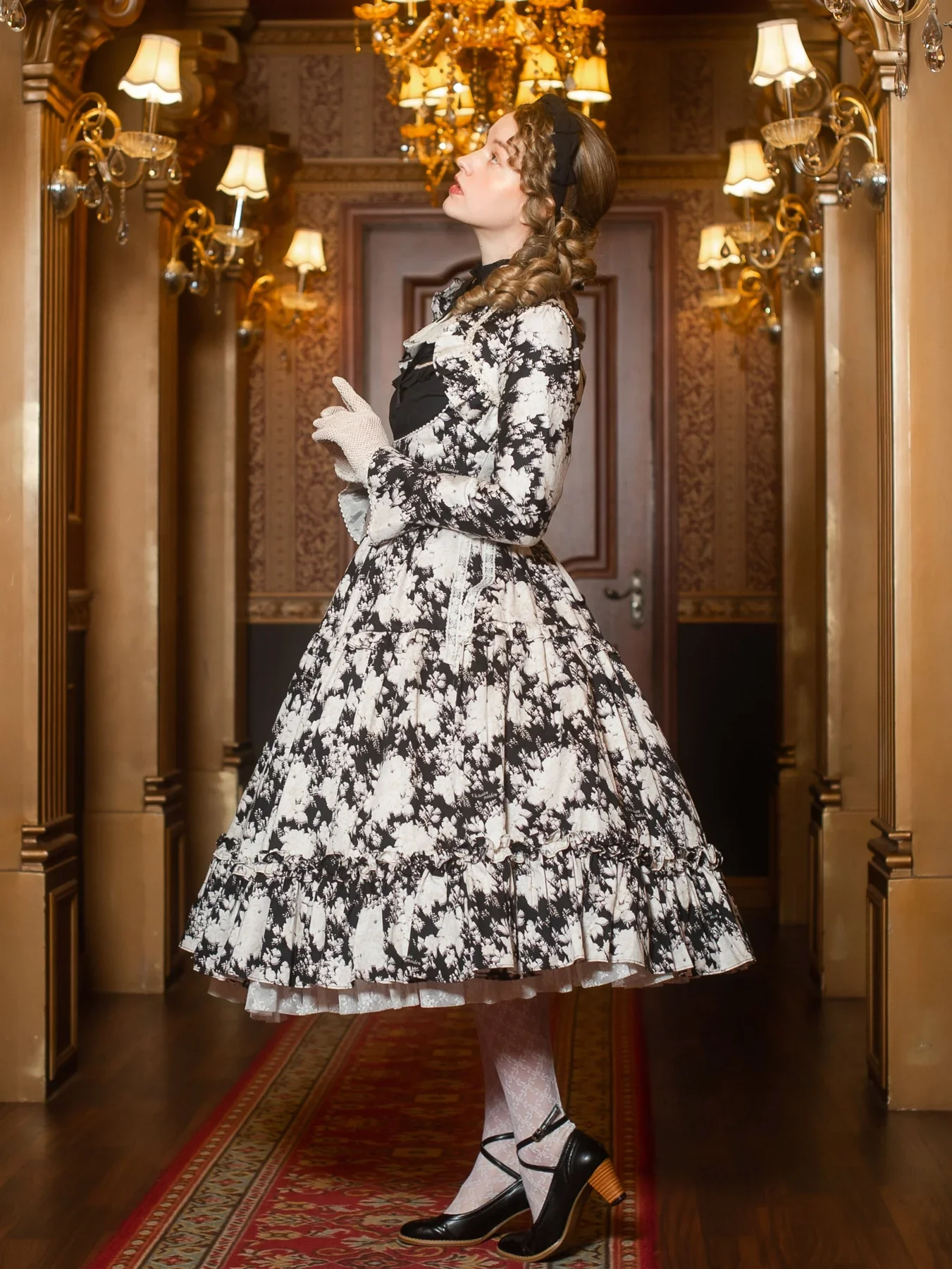 Cameo Rococo Bouquet Apron Dress JSK by Victorian Maiden