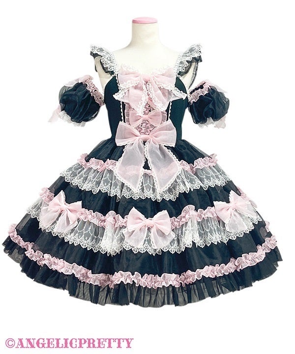 Angelic Pretty ふわふわRibbon Dollカチューシャ ピンク Fluffy Ribbon Doll JSK by Angelic Pretty