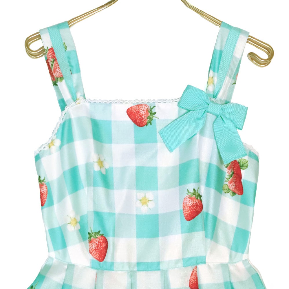 Gingham Check BERRY JSK by Emily Temple Cute