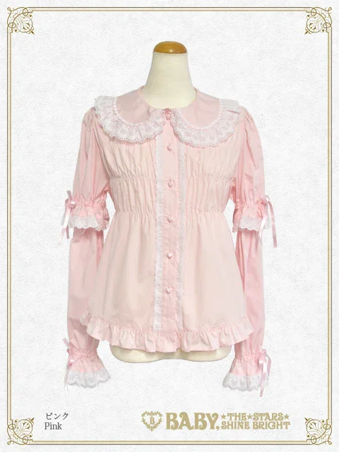 BABY, THE STARS SHINE BRIGHT 長袖 取り外しかの Detachable Sleeves Babydoll Blouse (2025) by Baby, the Stars Shine
