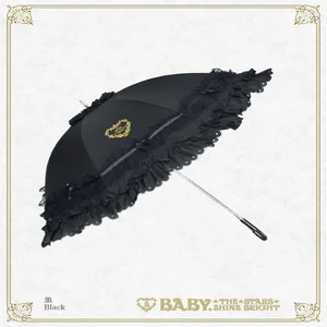 BABY ♥︎ プチリボンショートアンブレラ 黒 日傘 晴雨兼用 Baby Petit Ribbon Short Umbrella (2025) by Baby, the Stars Shine