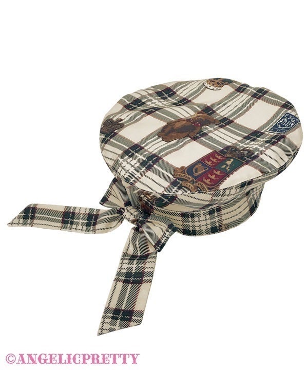Treat Ürself ribbon béret hat チェック柄 MTO] British Bear Beret (2025) [Laforet Grand Bazar Special] by