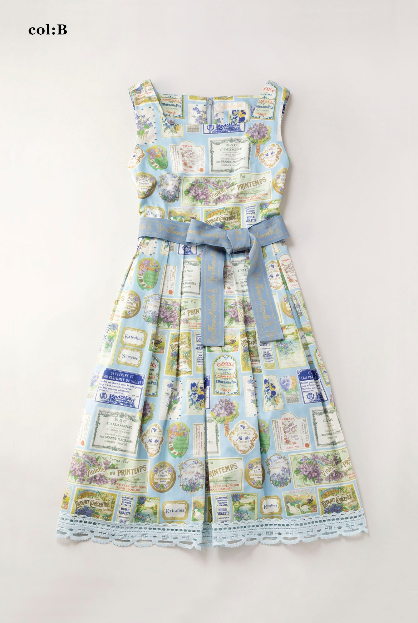 Jardin des Violettes Square Neck JSK by Jane Marple