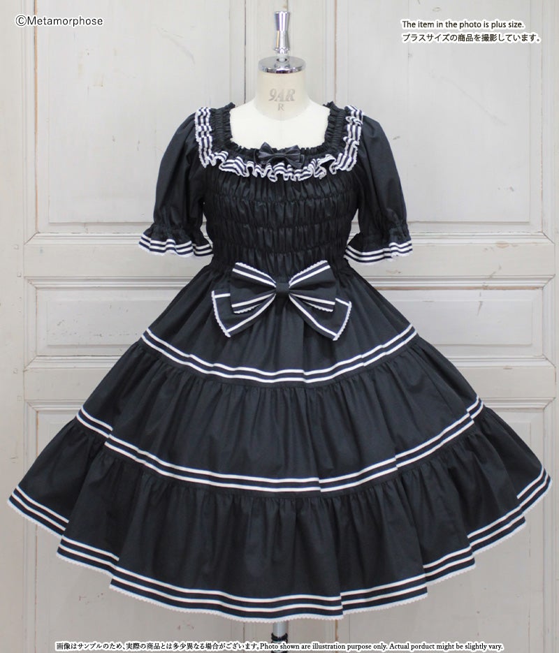 morphose　プライズサイズ　セーラーティアードワンピース Shirring Tiered Sailor OP by Metamorphose Temps de Fille