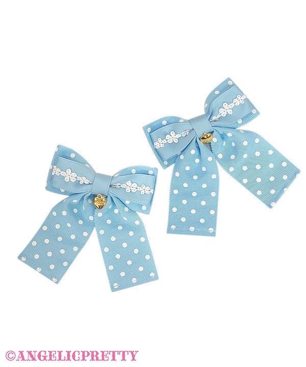 Sweet Dot Ribbon Clip Set by Angelic Pretty
