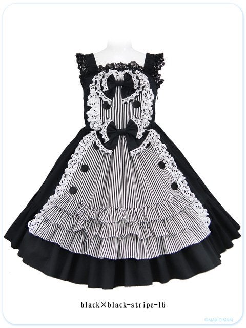 A la Mode Maid's Striped Candy JSK (Lovely Size) by MAXICIMAM