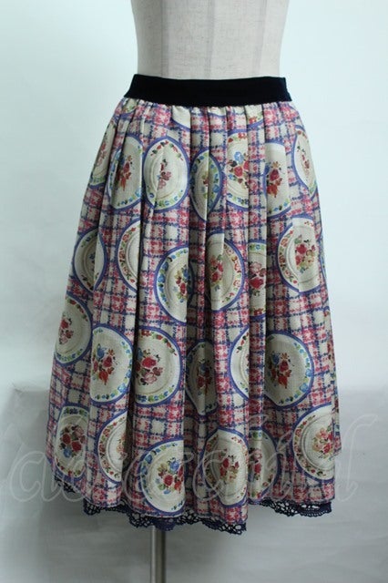 Tweed & Russian Plate Tuck Skirt by Jane Marple
