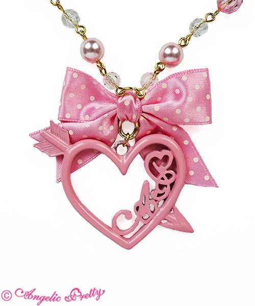 Logo Heart Arrow Necklace (2019 2nd Release) by Angelic Pretty
