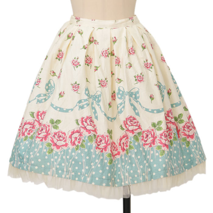 Rose and Frill Print Skirt by Emily Temple Cute