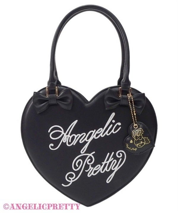 Embroidered Logo Heart Tote Bag by Angelic Pretty