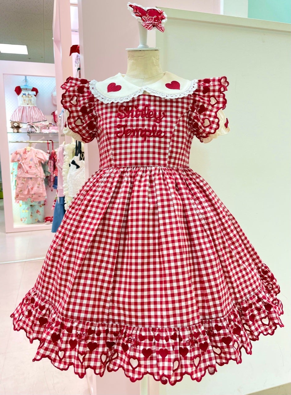 Heart Scalloped Gingham JSK (Sogo Seibu Limited) by Shirley Temple