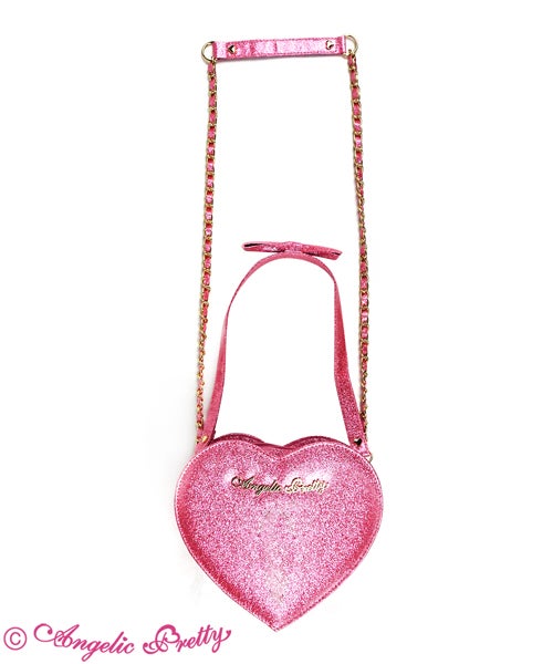 Glitter Love Heart Logo Pochette by Angelic Pretty