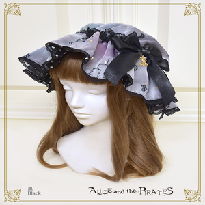 ナイトキャップ (黒) 眠り羊と夢喰いバク Sleepy Sheep and Dream Eater Baku Night Cap by Alice and the Pirates