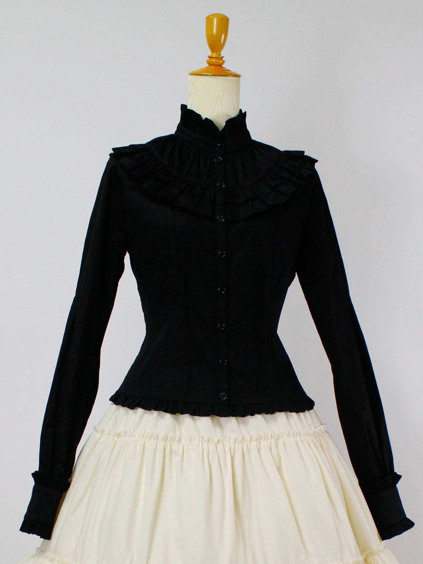 Noble Satin Pintuck Blouse by Victorian Maiden