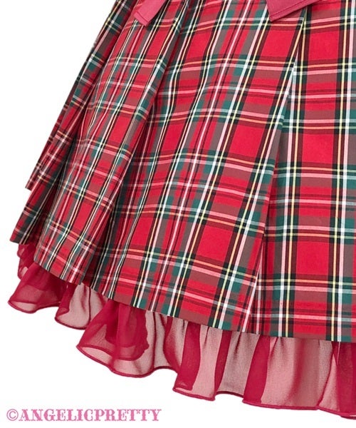 S*_様 Angelic Pretty Campus スカート タータン 赤 チ Campus Skirt