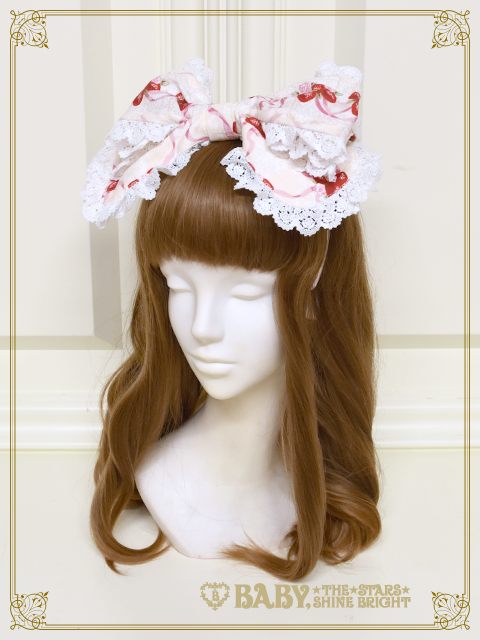 Strawberry Rose Bouquet Head Bow by Baby, the Stars Shine Bright
