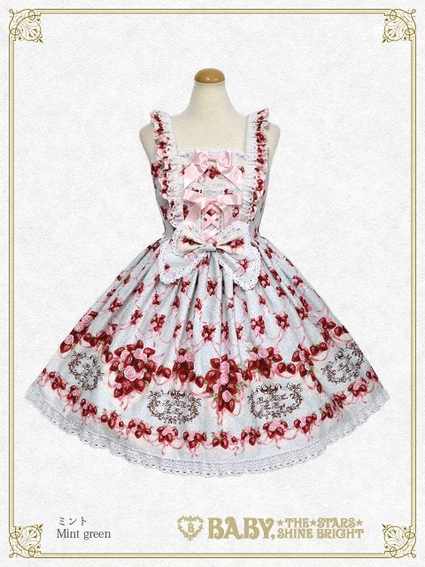 LIZLISA ストロベリーローズブーケ ジャンスカ ピンク Strawberry Rose Bouquet JSK II by Baby, the Stars Shine Bright