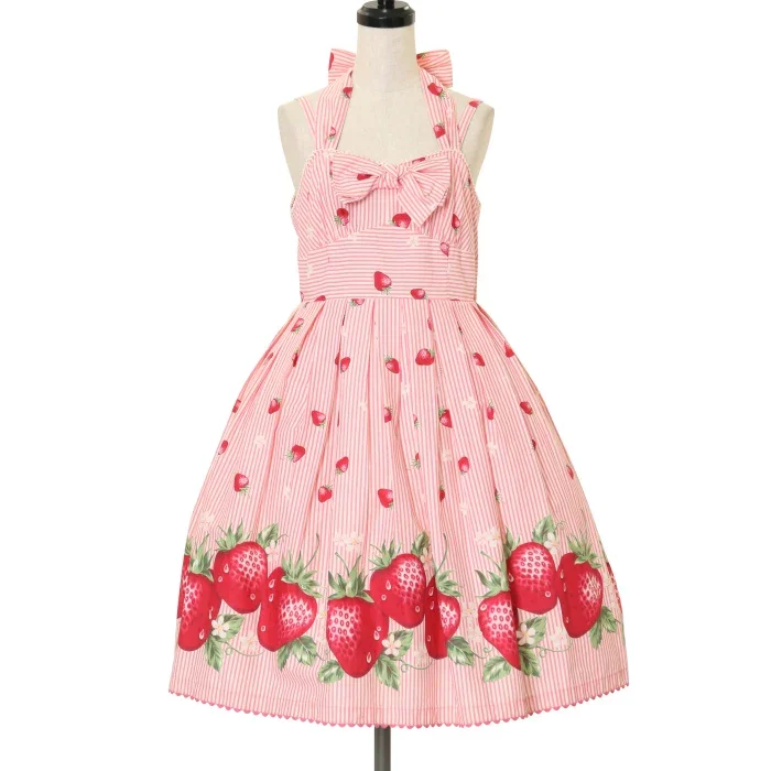 Stripe Strawberry Series Sundress JSK by Emily Temple Cute