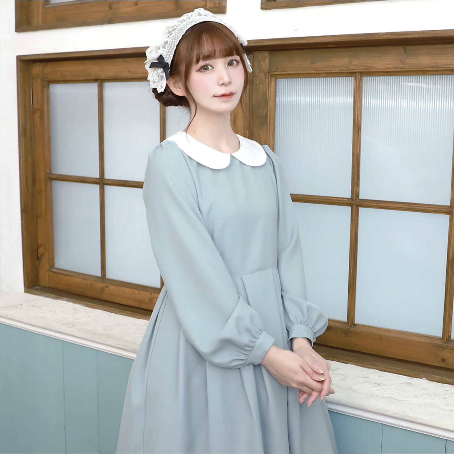 Alice Apron Long Sleeve Knee Length OP by Melody BasKet