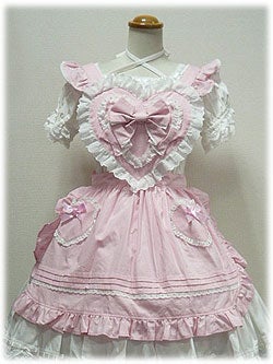 Angelic Pretty ハートエプロン ブラック Lovely Heart Apron by Angelic Pretty
