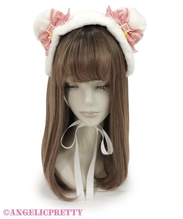 Angelic Pretty ベレー帽　くま耳 Crown Logo Ribbon Bear Ears Headdress by Angelic Pretty