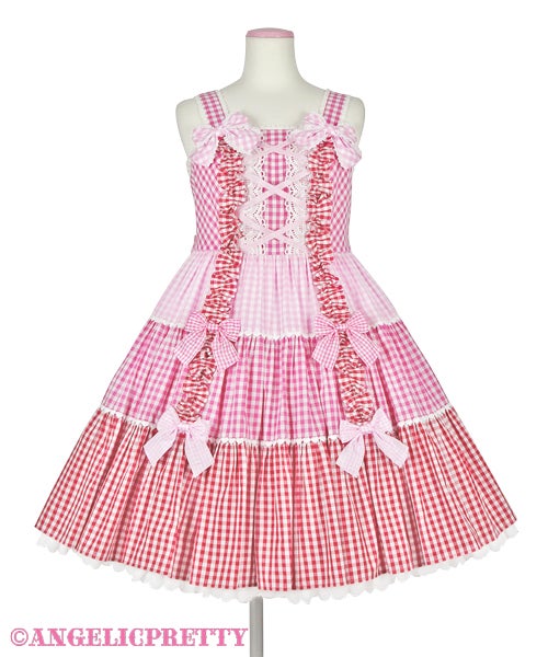 Gingham Color Scheme Shoulder Ribbon JSK (2021 2nd Release) by