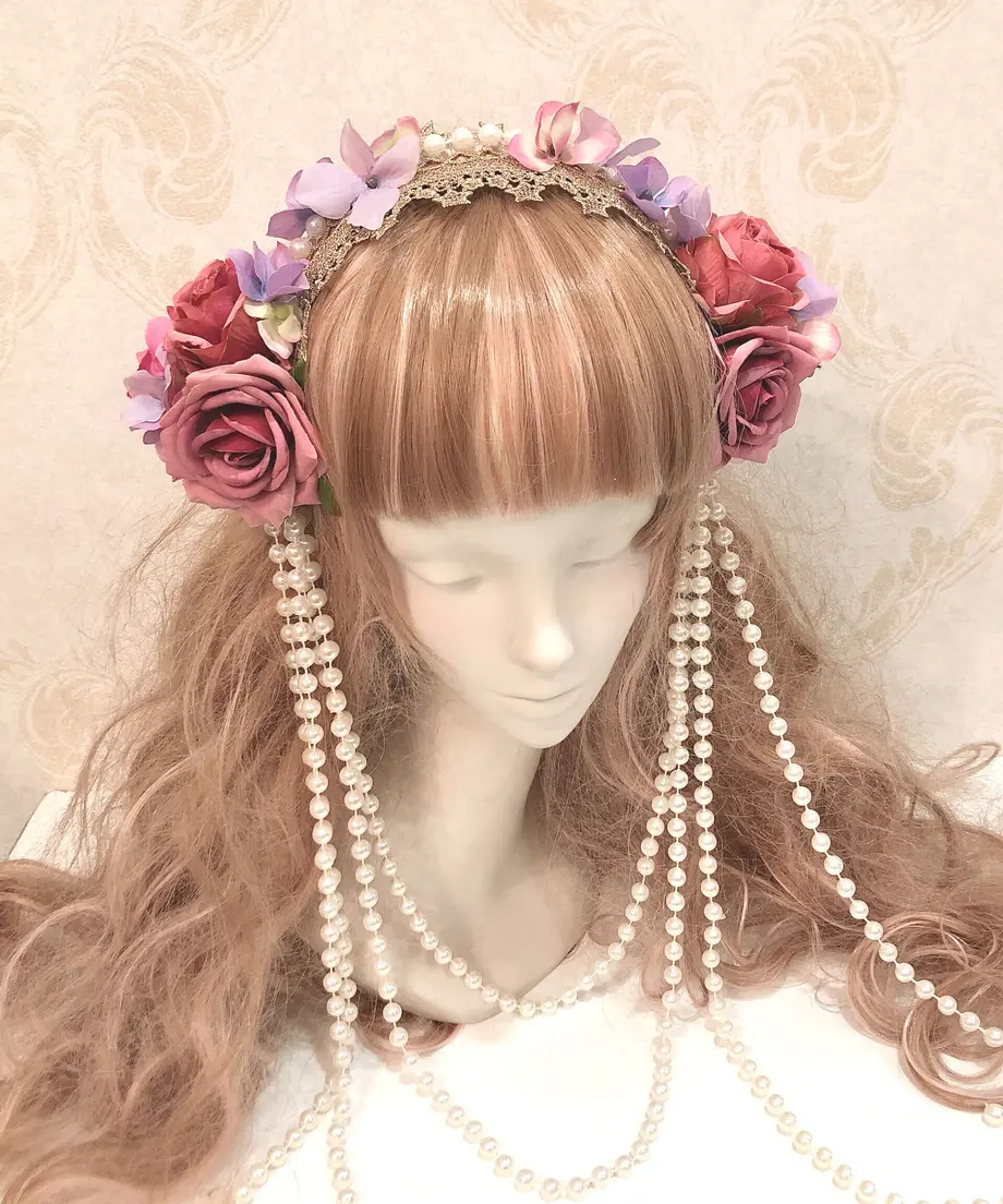 Turandot Headband with Pearl Chain by Triple Fortune