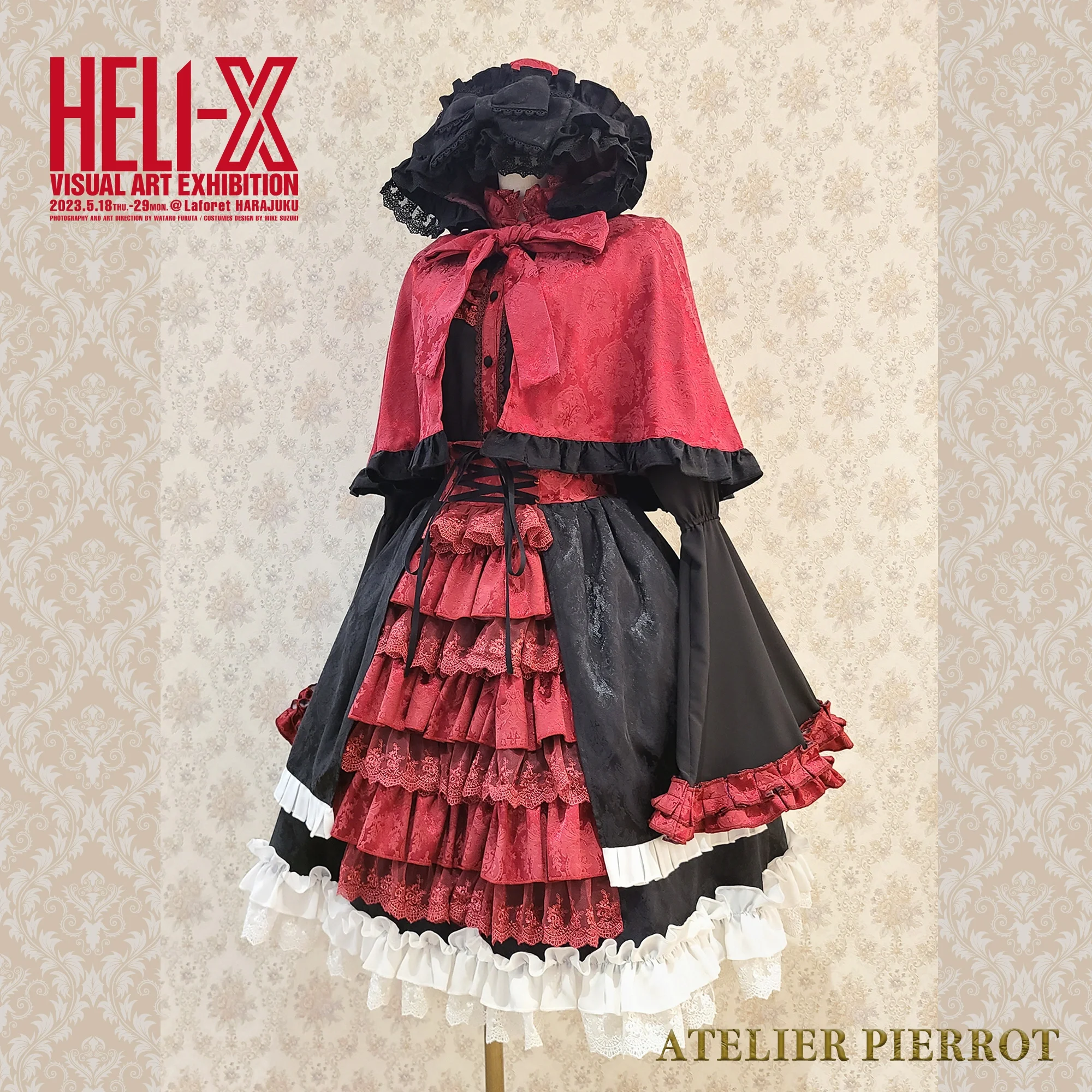 Rose Red Madness Red and Black Cape by Atelier Pierrot