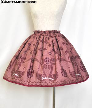 morphose temps de filleスワンレイクスカート morphose temps de filleスワンレイクスカート Swan Lace Mini Skirt