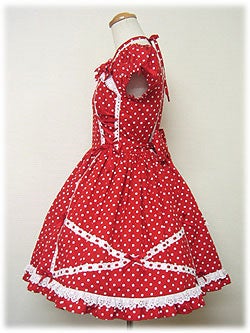 Cross Lace Dot OP by Angelic Pretty
