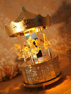 Merry-go-round Music Box (Gold) by Victorian Maiden
