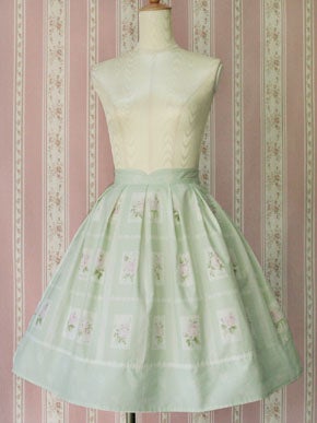 victorianmaiden ストライプリボンセーラースカート（ミント