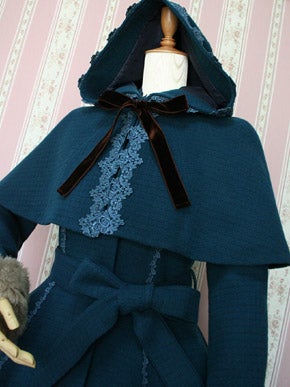 Rose Lace Coat with Hood Cape by Victorian Maiden