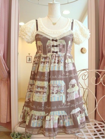 Marie Antoinette Market Print Sleeveless OP by Emily Temple Cute