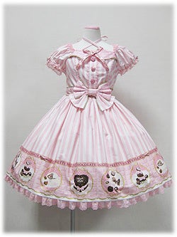 Melty Chocolate Mini Sleeve JSK by Angelic Pretty